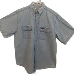 Carhartt Men's Short Sleeve Denim Button Down Shirt